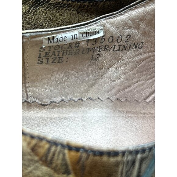 Mens Giovanni Express Leather Distressed Square Toe Lace-Up Dress Shoes Size 12 - Picture 6 of 9